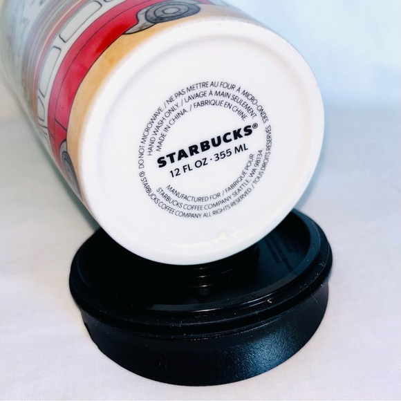 Starbucks San Diego Travel Tumbler Ceramic Cup VW Van Surfboards 2016 Surfing - Picture 5 of 6